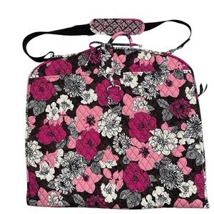 Vera Bradley Garmet Bag Mocha Rouge Travel Bag Shoulder Strap Retired Pattern‎
